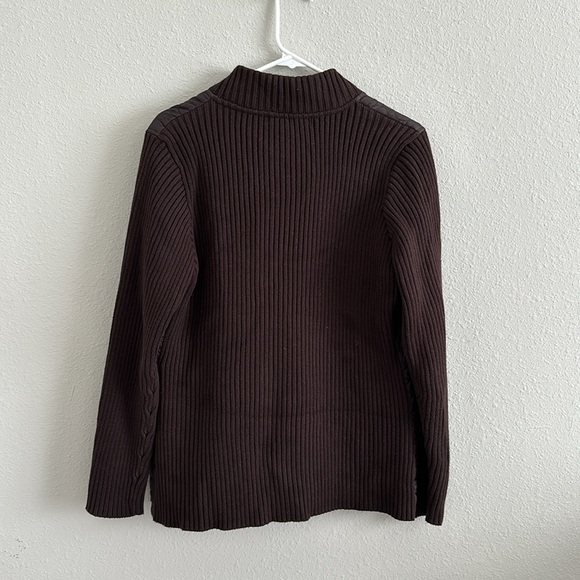 Peter Martin Cynthia mock neck knit quilted zip up jacket 1X - Picture 4 of 5